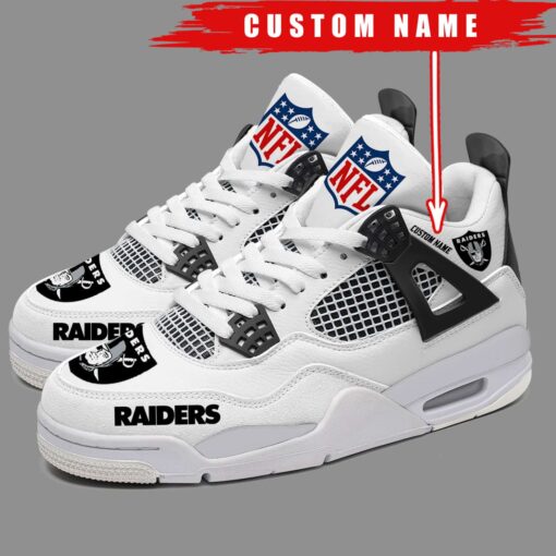 Las Vegas Raiders Personalized AJ4 Sneaker BG288