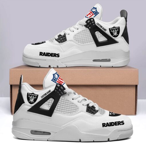 Las Vegas Raiders Personalized AJ4 Sneaker BG288