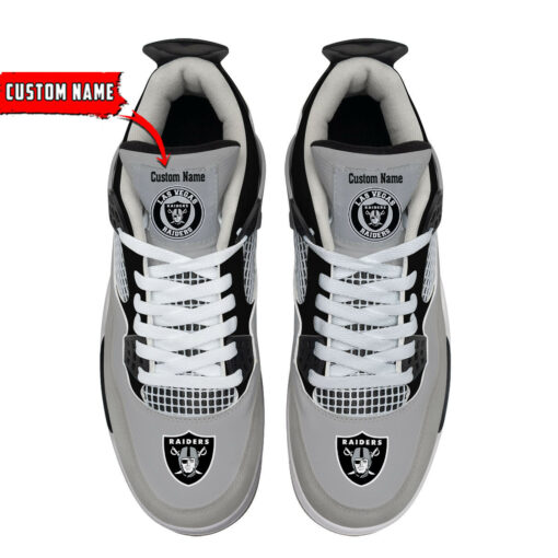 Las Vegas Raiders Personalized AJ4 Sneaker BG45