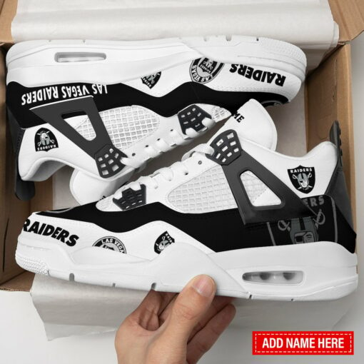 Las Vegas Raiders Personalized AJ4 Sneaker BGAJ4S357