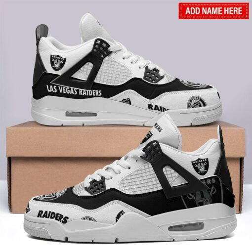 Las Vegas Raiders Personalized AJ4 Sneaker BGAJ4S357