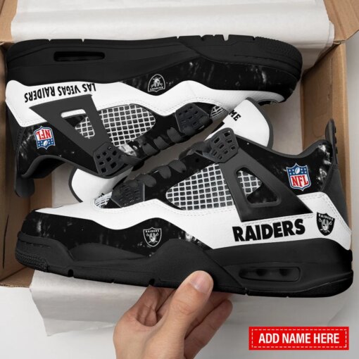 Las Vegas Raiders Personalized AJ4 Sneaker BGAJ4S361