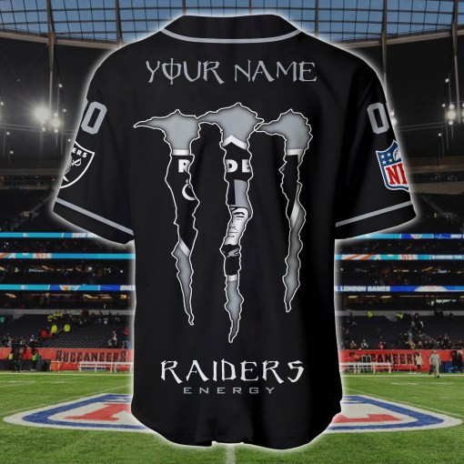 Las Vegas Raiders Personalized Baseball Jersey BG176