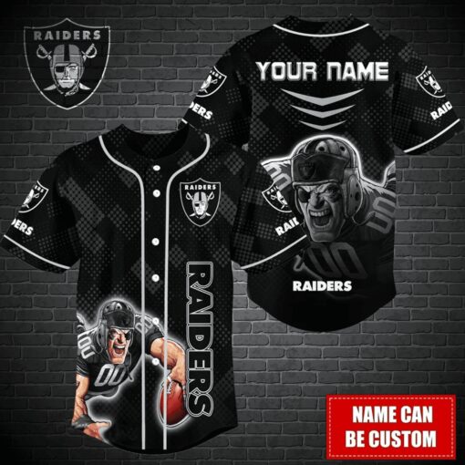 Las Vegas Raiders Personalized Baseball Jersey BG364