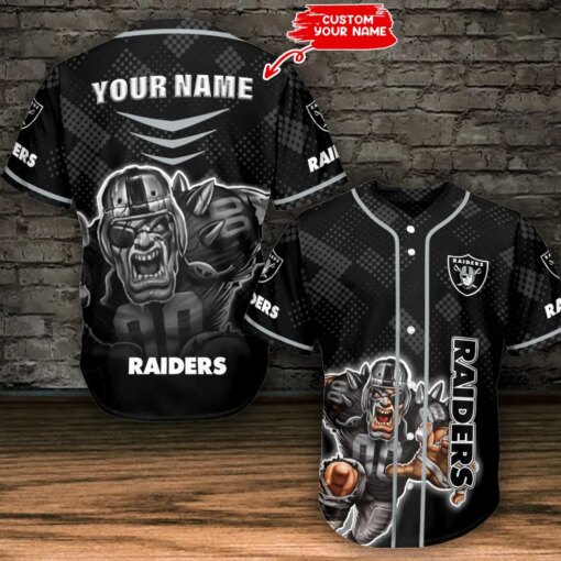 Las Vegas Raiders Personalized Baseball Jersey BG387