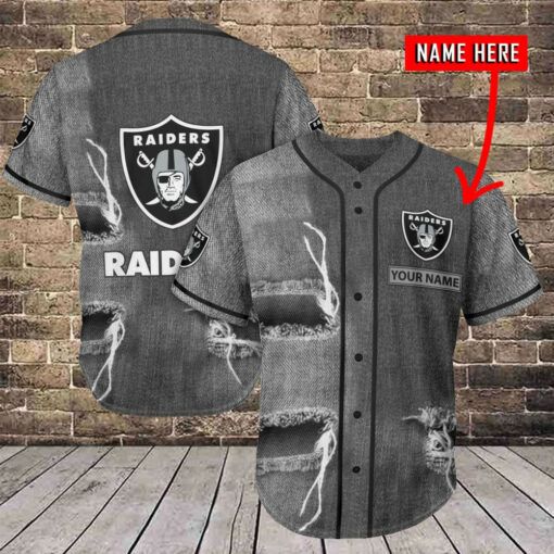 Las Vegas Raiders Personalized Baseball Jersey BG425