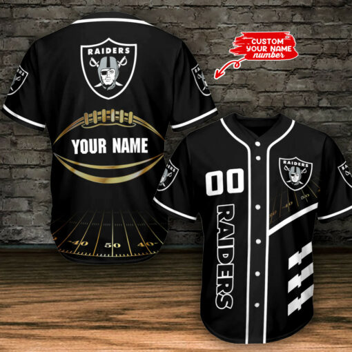 Las Vegas Raiders Personalized Baseball Jersey BG523