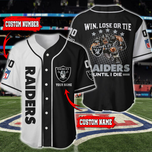 Las Vegas Raiders Personalized Baseball Jersey BG578