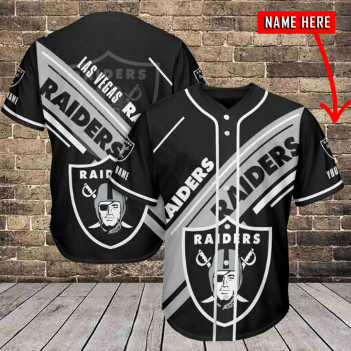 Las Vegas Raiders Personalized Baseball Jersey BG617