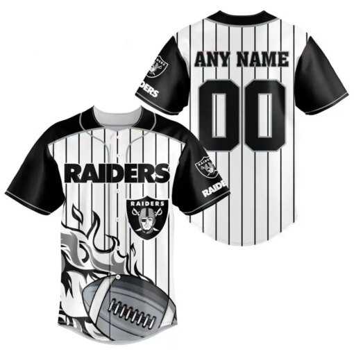 Las Vegas Raiders Personalized Baseball Jersey BG744