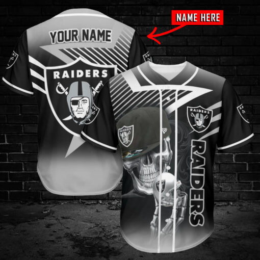 Las Vegas Raiders Personalized Baseball Jersey BG993