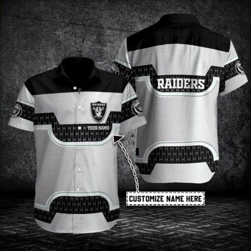 Las Vegas Raiders Personalized Button Shirt BB445