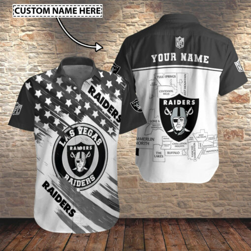 Las Vegas Raiders Personalized Button Shirt BB547