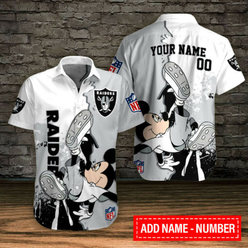 Las Vegas Raiders Personalized Button Shirt BB586