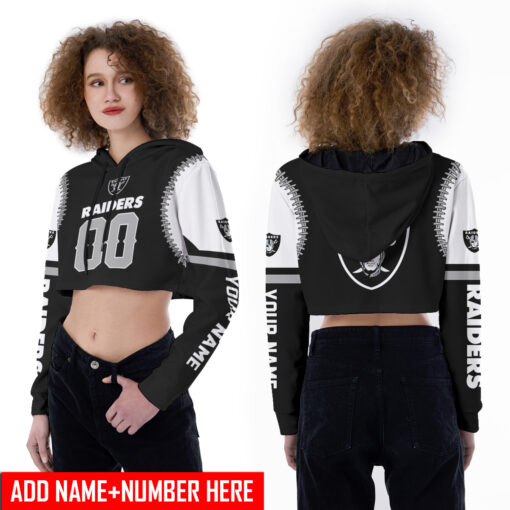 Las Vegas Raiders Personalized Combo Croptop Hoodie And Leggings AZCLG078+AZC2CHD078