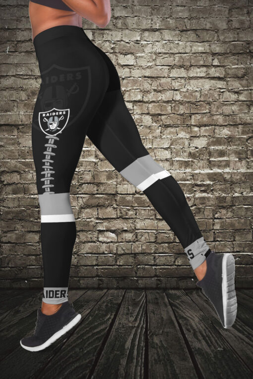 Las Vegas Raiders Personalized Combo Croptop Hoodie And Leggings AZCLG078+AZC2CHD078