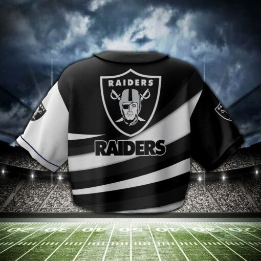 Las Vegas Raiders Personalized Crop Top Baseball Jersey 21