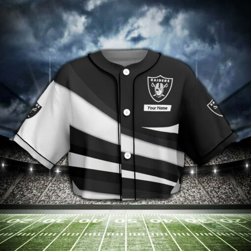 Las Vegas Raiders Personalized Crop Top Baseball Jersey 21