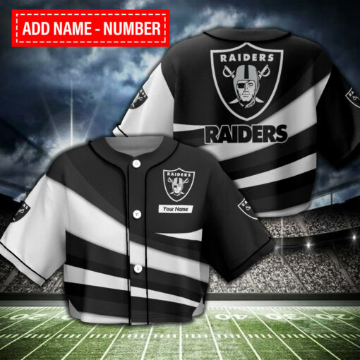 Las Vegas Raiders Personalized Crop Top Baseball Jersey 21