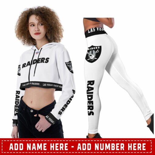 Las Vegas Raiders Personalized Croptop Hoodie And Leggings BG289