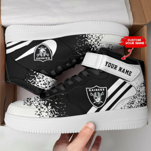 Las Vegas Raiders Personalized High AF1 Sneakers BG05