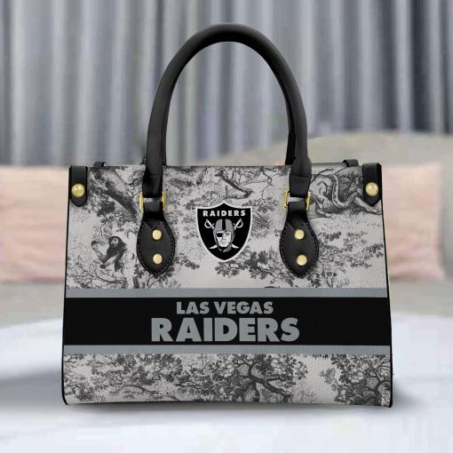 Las Vegas Raiders Personalized Leather Hand Bag BB316