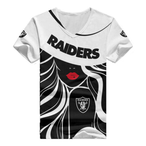 Las Vegas Raiders Personalized Summer V-neck Women T-shirt 151