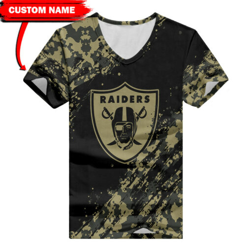 Las Vegas Raiders Personalized Summer V-neck Women T-shirt BG419