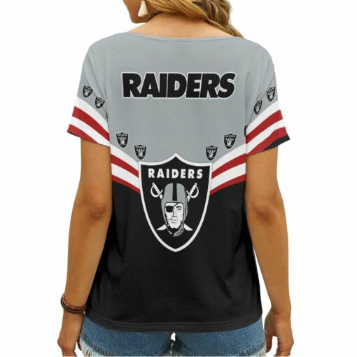 Las Vegas Raiders Personalized V-neck Women T-shirt