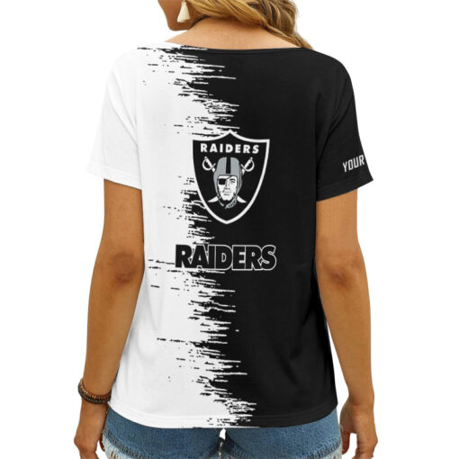 Las Vegas Raiders Personalized V-neck Women T-shirt AGCWTS121