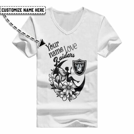 Las Vegas Raiders Personalized V-neck Women T-shirt BG526