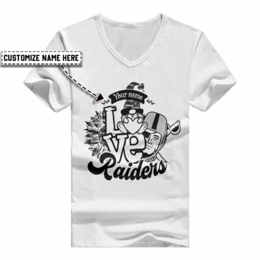 Las Vegas Raiders Personalized V-neck Women T-shirt BG559