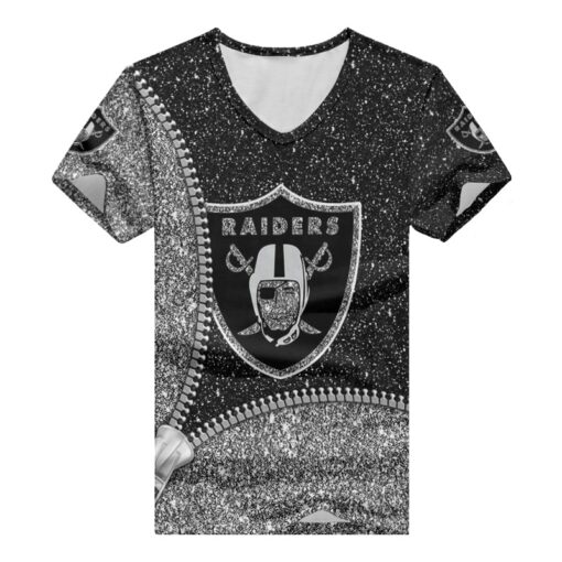 Las Vegas Raiders Personalized V-neck Women T-shirt BG677