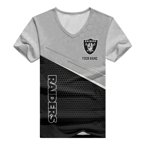 Las Vegas Raiders Personalized V-neck Women T-shirt BG961