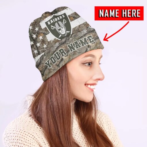 Las Vegas Raiders Personalized Wool Beanie 158