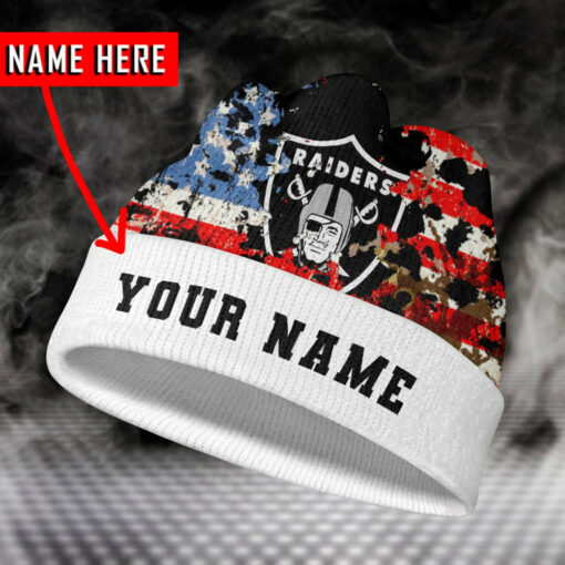 Las Vegas Raiders Personalized Wool Beanie 173