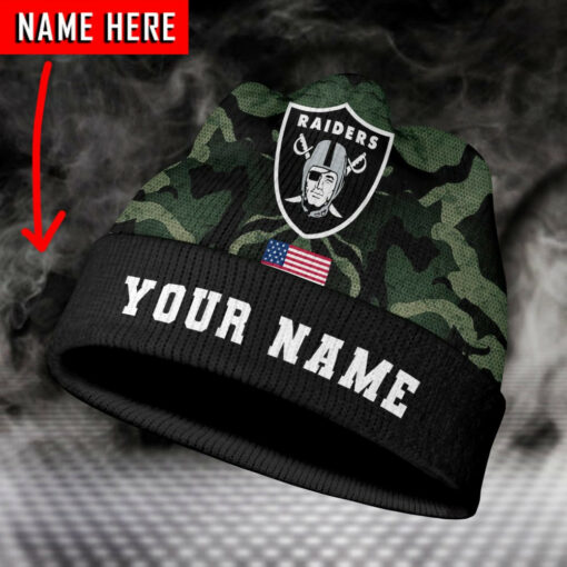 Las Vegas Raiders Personalized Wool Beanie 186