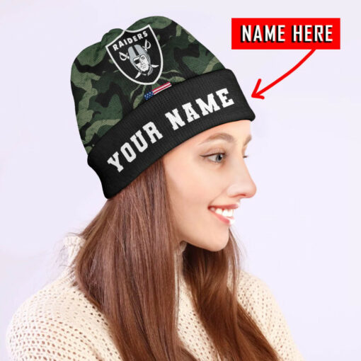 Las Vegas Raiders Personalized Wool Beanie 186