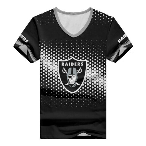 Las Vegas Raiders Summer V-neck Women T-shirt 126