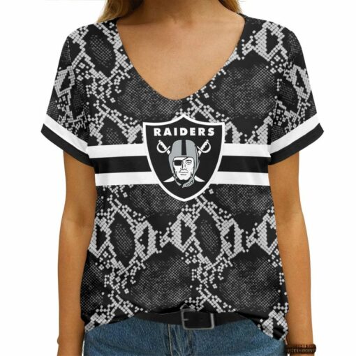 Las Vegas Raiders V-neck Women T-shirt