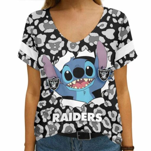 Las Vegas Raiders V-neck Women T-shirt