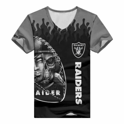 Las Vegas Raiders V-neck Women T-shirt BG810