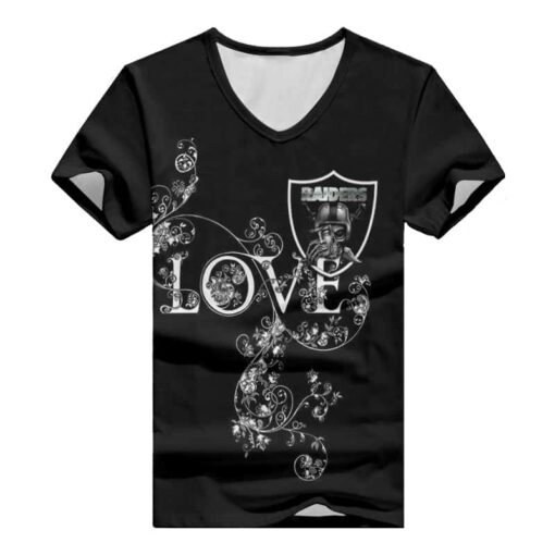 Las Vegas Raiders V-neck Women T-shirt BG812