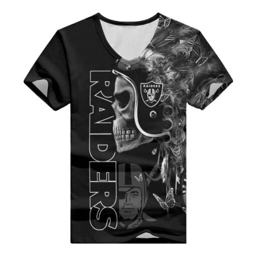 Las Vegas Raiders V-neck Women T-shirt BG813