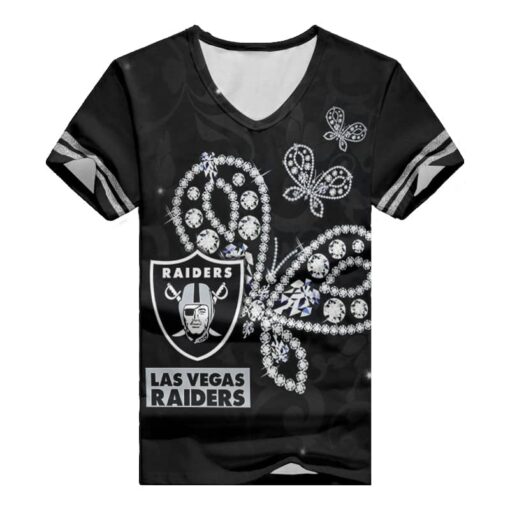 Las Vegas Raiders V-neck Women T-shirt BG890