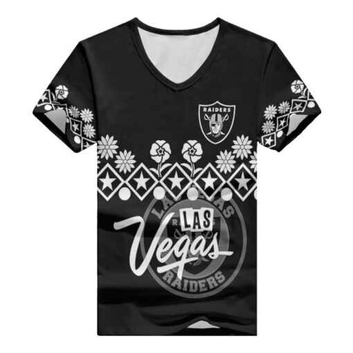 Las Vegas Raiders V-neck Women T-shirt BG934