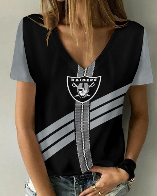 Las Vegas Raiders V-neck Women T-shirt BG945