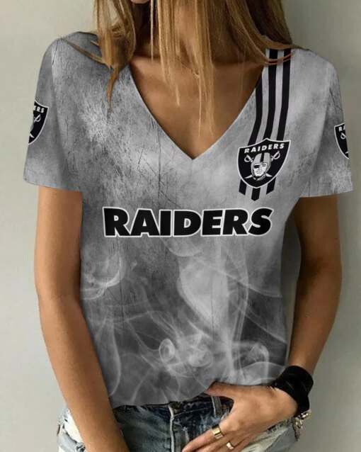 Las Vegas Raiders V-neck Women T-shirt BG955