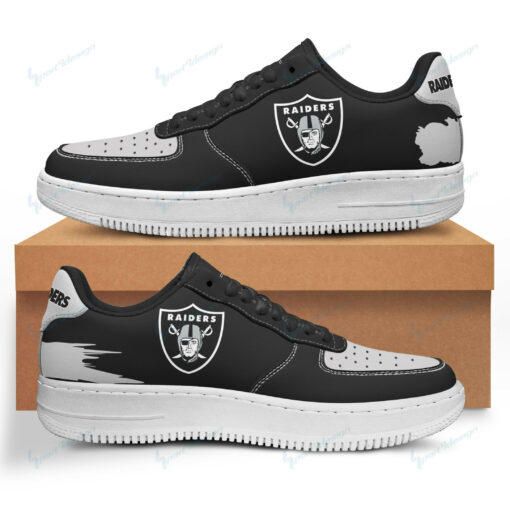 Las Vegas Raiders White Sole AF1 Sneakers 005