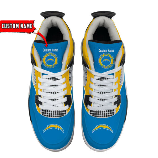 Los Angeles Chargers Personalized AJ4 Sneaker BG41